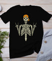 Rocker Skeleton Cap Skater Cool Halloween Punk Rock Men Boys T-Shirt