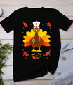 Thanksgiving Scrub Tops Women Turkey Nurse Holiday Nursing T-Shirt