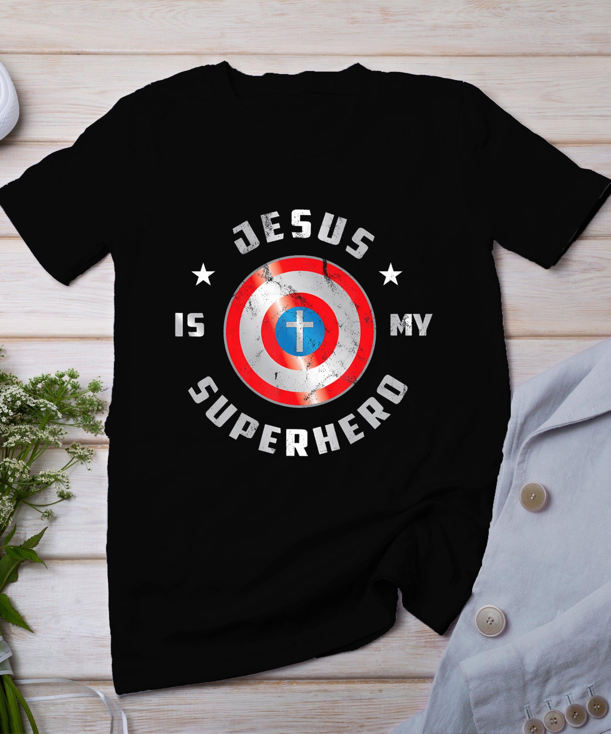 Jesus Is My Superhero Fun Christian Religious T-Shirt