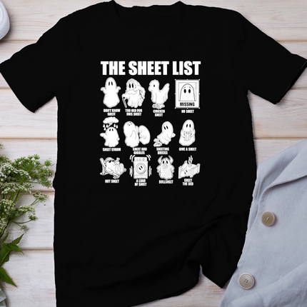 Halloween funny shirt Boo Sheet Halloween the sheet list T-Shirt