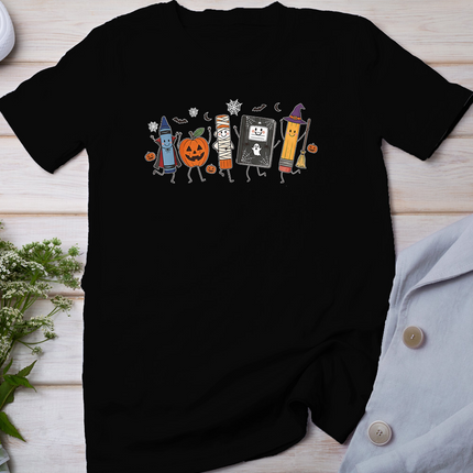 Halloween Teacher School Supplies Back to School Students T-Shirt
