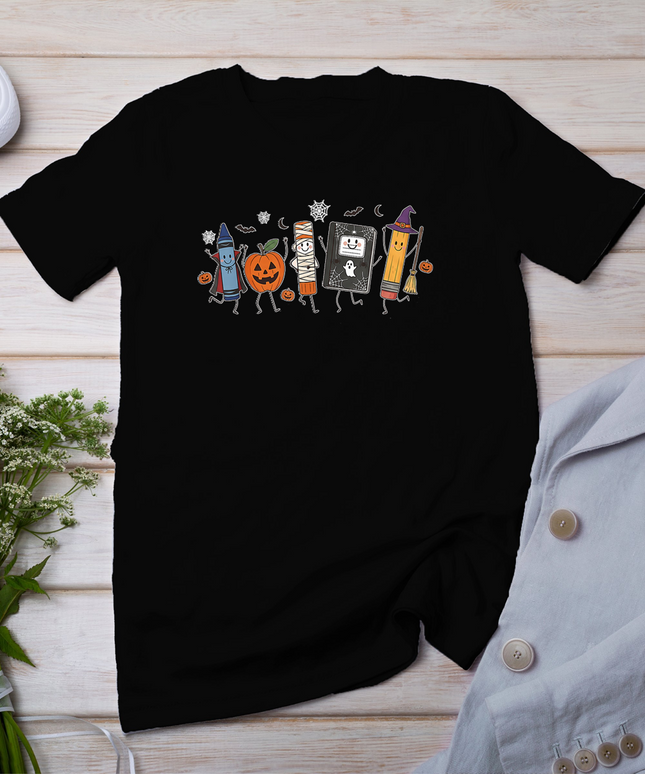 Halloween Teacher School Supplies Back to School Students T-Shirt