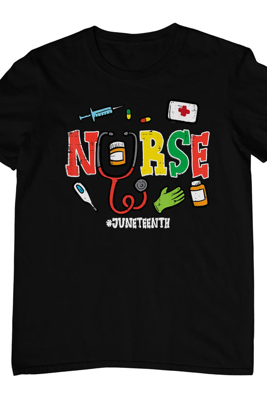 Juneteenth Nurse Black Freedom Day 1865 Scrub Top Women Men T-Shirt