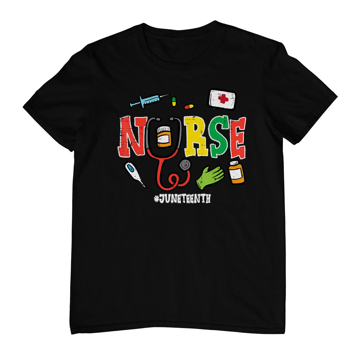 Juneteenth Nurse Black Freedom Day 1865 Scrub Top Women Men T-Shirt