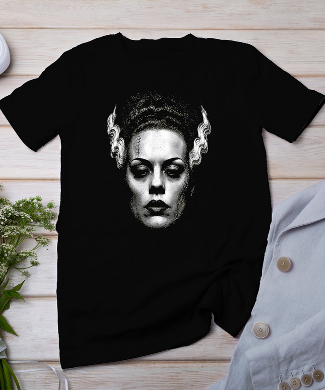 Frankenstein Monster and Bride Halloween Matching Couple T-Shirt