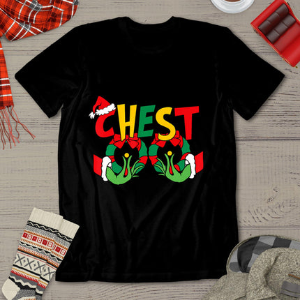 Chest Nuts Matching Chestnuts Funny Christmas Couples Nuts T-Shirt
