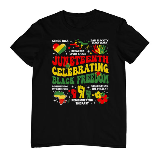 Juneteenth Celebrating Black Freedom 1865 Black Pride T-Shirt