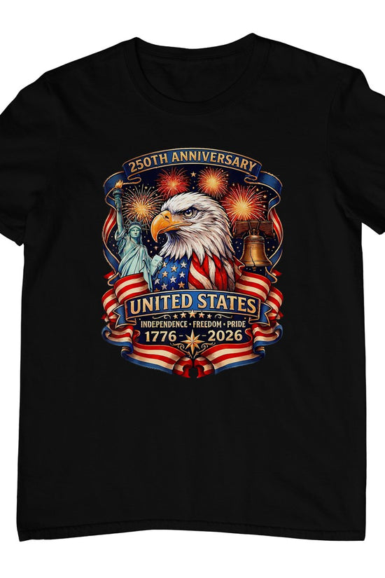 1776-2026 Eagle 250 Years Of Freedom Patriot American T-Shirt