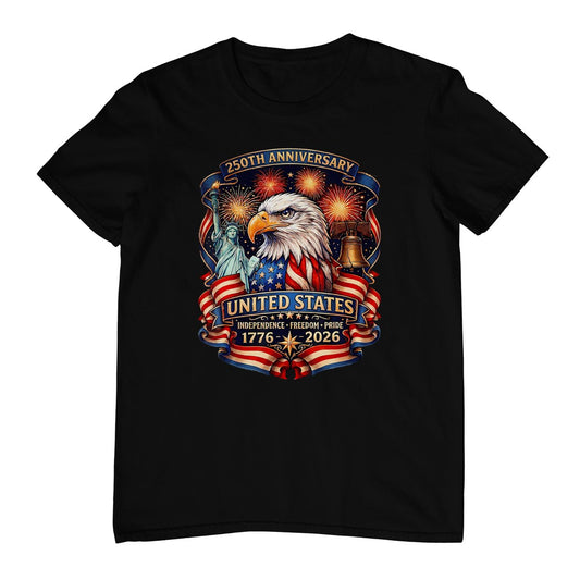 1776-2026 Eagle 250 Years Of Freedom Patriot American T-Shirt