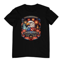 1776-2026 Eagle 250 Years Of Freedom Patriot American T-Shirt