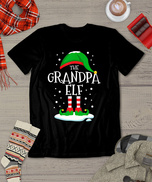 The Grandpa Elf Christmas Family Matching Xmas Group Funny T-Shirt