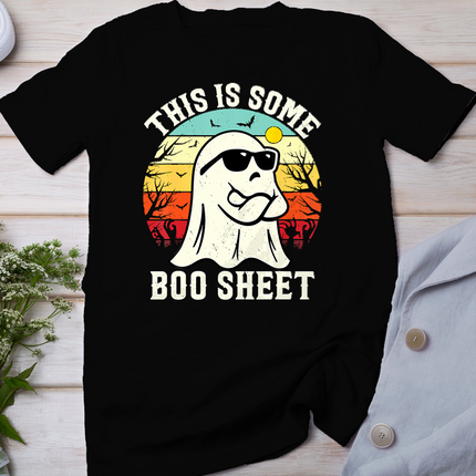 This Is Some Boo Sheet Ghost Retro Halloween Funny Halloween T-Shirt