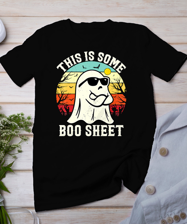 This Is Some Boo Sheet Ghost Retro Halloween Funny Halloween T-Shirt