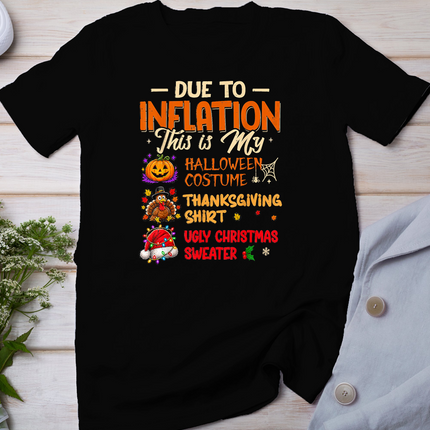Due to Inflation This is My Funny Halloween Costume T-Shirt