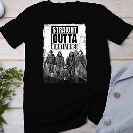 Vintage Horror Halloween Scary Straight Outta Nightmares T-Shirt