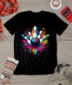 Colorful Bowling Game Day Bowling Cute Colorsplash Ball T-Shirt