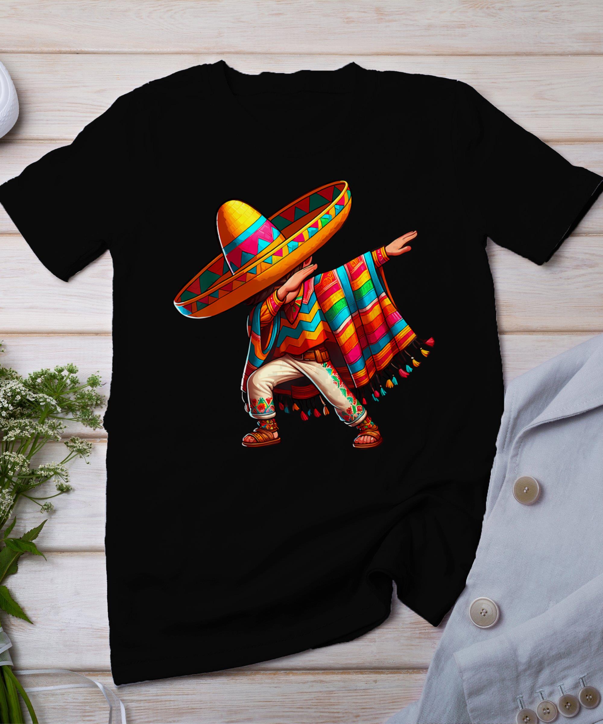 Mexican Boy Dabbing Poncho Cinco De Mayo T-Shirt