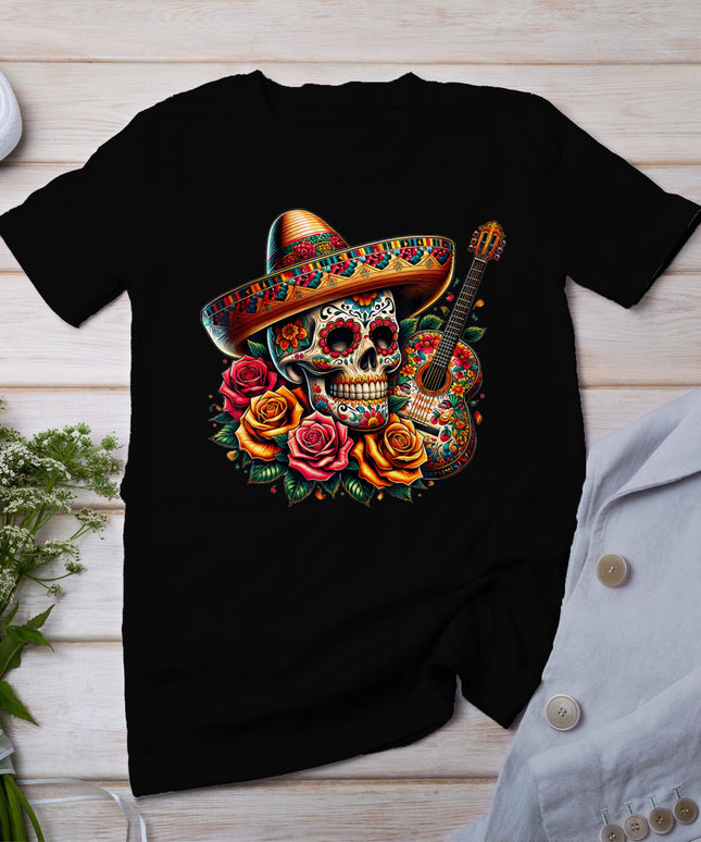 Cinco De Mayo Skull Sombrero Fiesta Mexican Skull Men Women T-Shirt