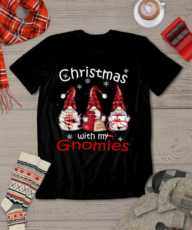 Gnome Family Christmas Shirts For Women Men - Buffalo Plaid T-Shirt