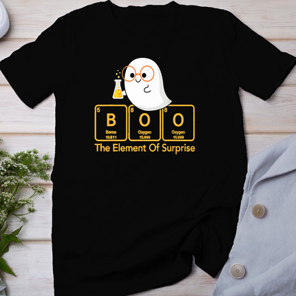 Chemistry Boo The Element Of Surprise Cute Chemist Halloween T-Shirt