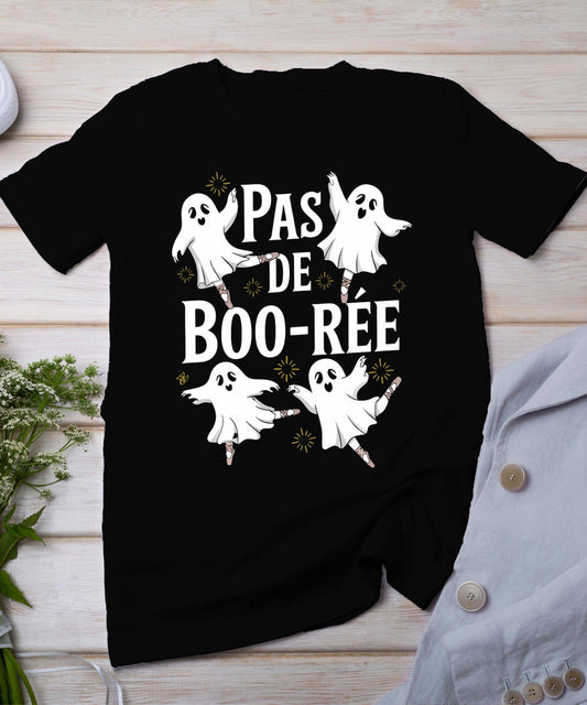 Funny Ghost Ballet Pas De Boo Halloween Dance T-Shirt