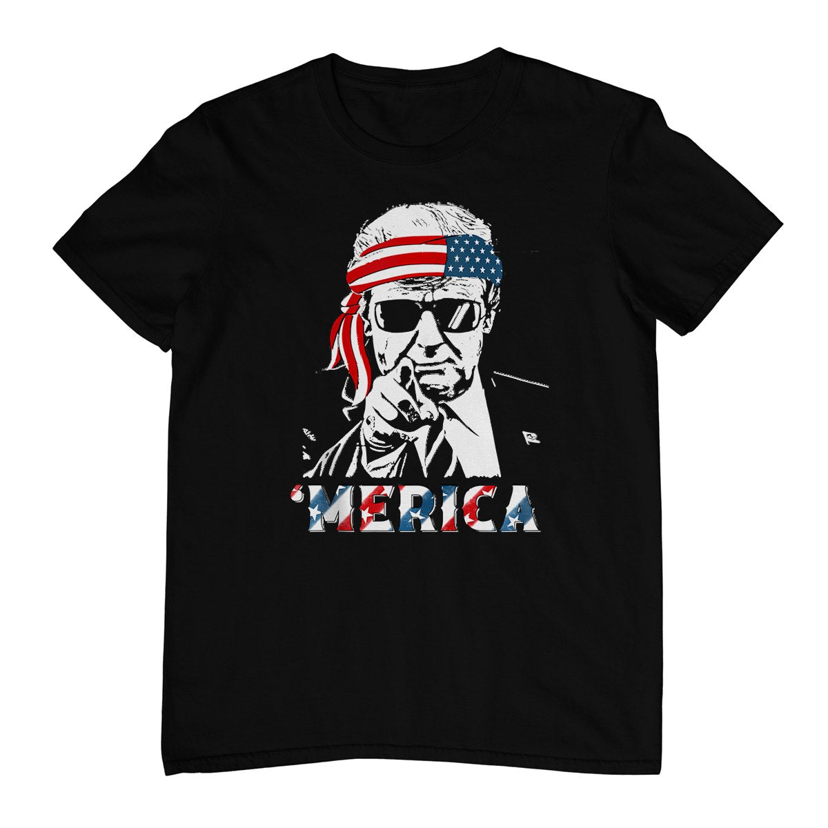 'Merica Trump Happy 4th Of July Trump American Flag T-Shirt