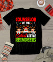 Counselor Of The Cutest Reindeers Christmas Counselor T-Shirt