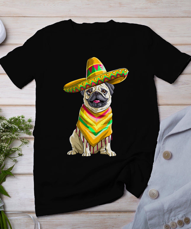 Cinco De Mayo Pug Women Men Kids Sombrero T-Shirt