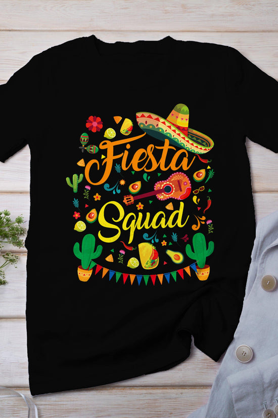 Cinco De Mayo Fiesta Squad Family Matching Men Women  Kids T-Shirt