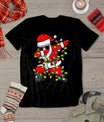 Dabbing Santa Xmas Lights Girls Boys Kids Christmas Gifts T-Shirt