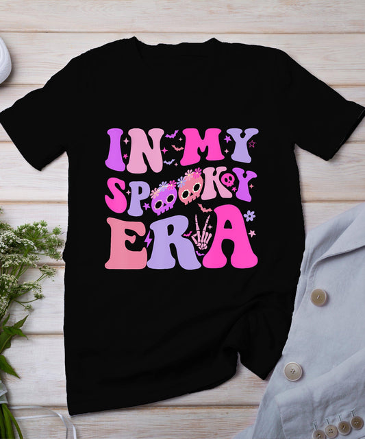 In My Spooky Era Groovy Hippie Halloween Ghost Women Girls T-Shirt