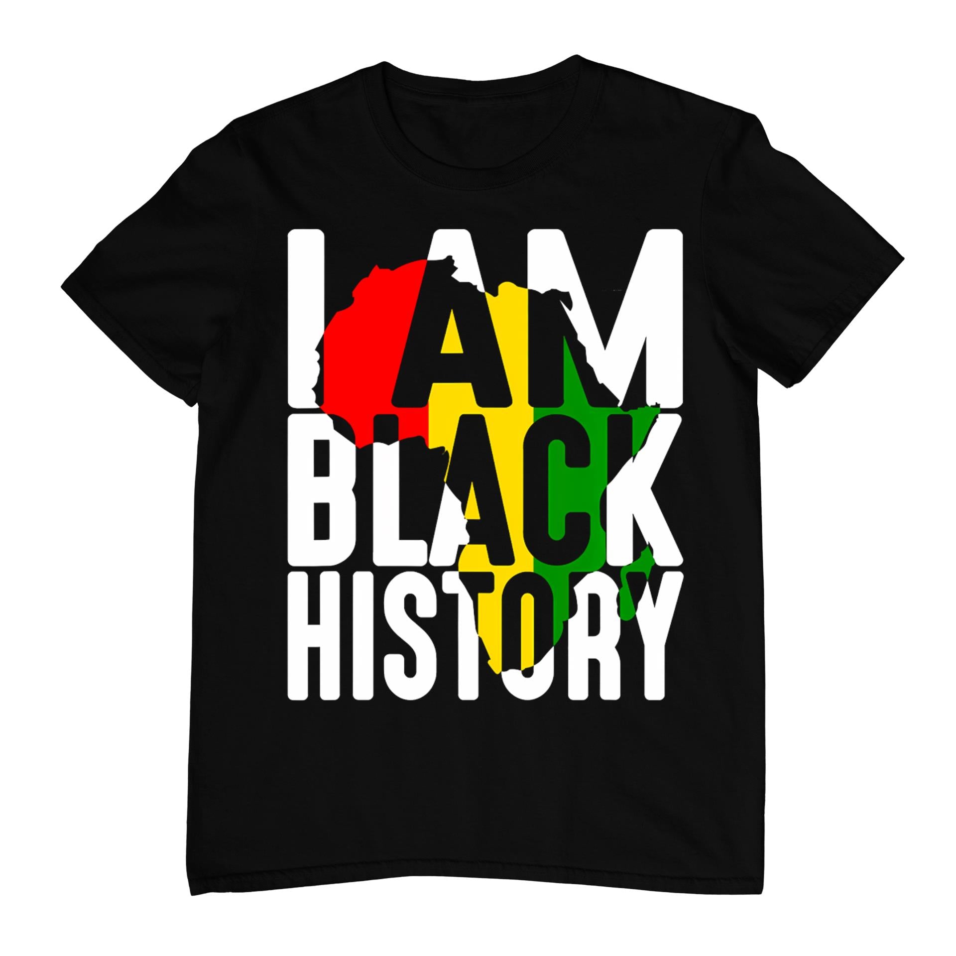 I Am Black History With Map Of Africa - Black Empowerment T-Shirt