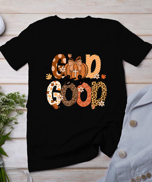 Autumn Pumpkin Christian Thanksgiving Faith God Is So Good T-Shirt