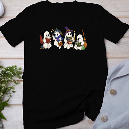 Halloween Ghosts Boo Reading Book Book Lover Bookworm Women T-Shirt