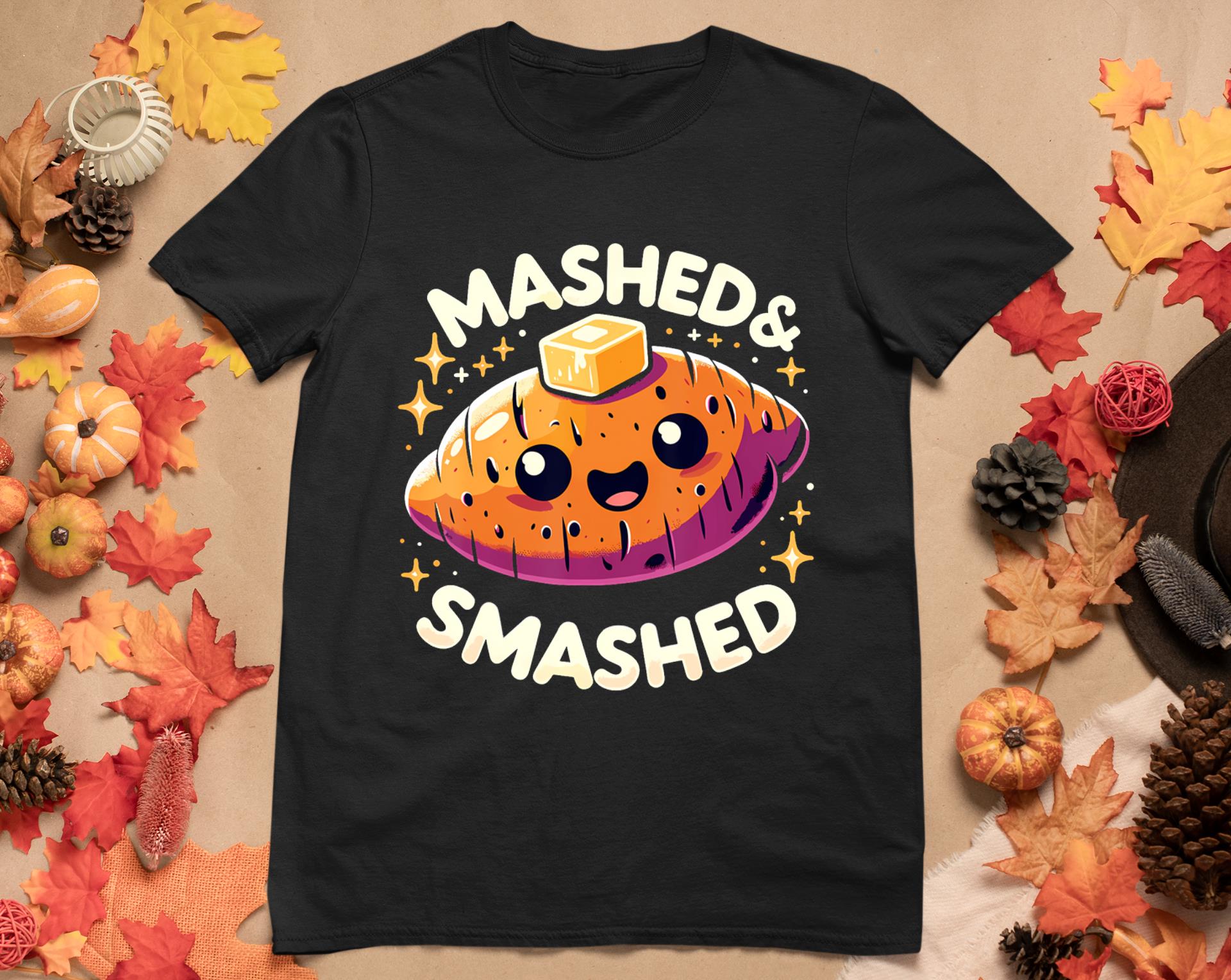 Thanksgiving Mashed  Smashed Funny Sweet Potato T-Shirt