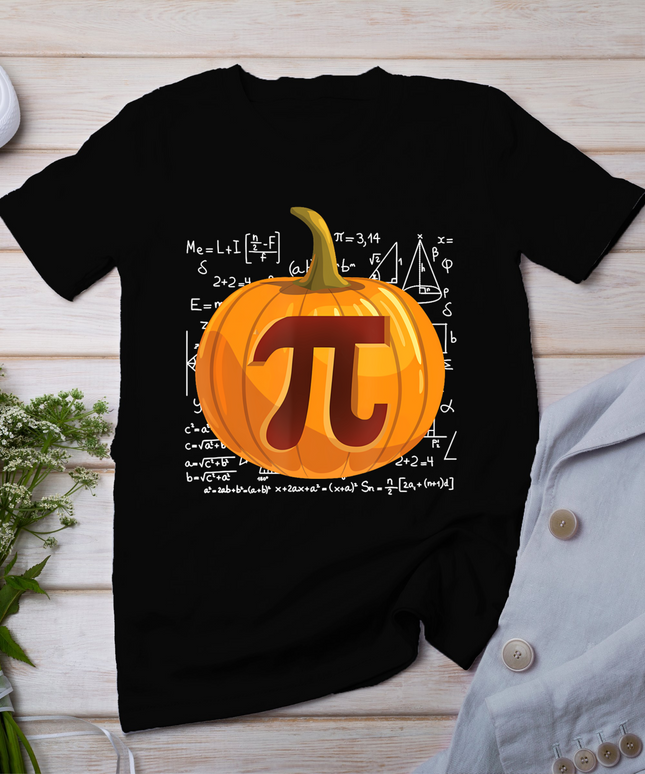 Pumpkin Pie Math Shirt Funny Halloween Thanksgiving Pi Day T-Shirt