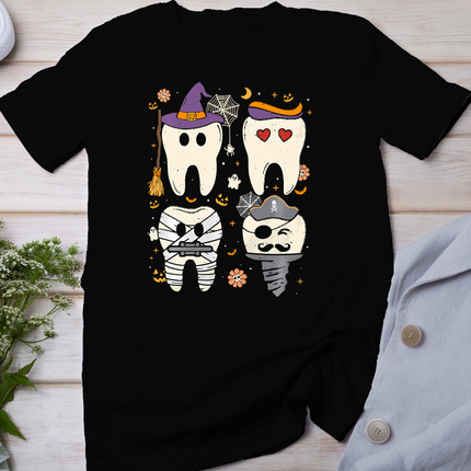 Halloween Dentist Witch Teeth Dental Crew Costume Men Women T-Shirt