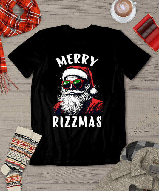 Funny Merry Rizzmas Christmas Rizz Santa Claus Charisma Cool T-Shirt