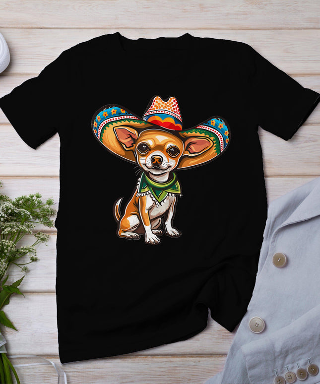 Funny Cinco De Mayo Chihuahua Graphic T-Shirt