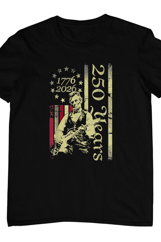Vintage Abraham Lincoln Abe Lincoln Playing Guitar 250 Years T-Shirt