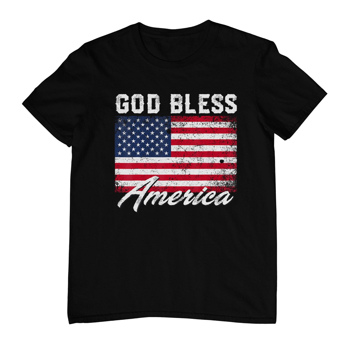 God Bless America Usa Flag 4th Of July Patriotic T-Shirt