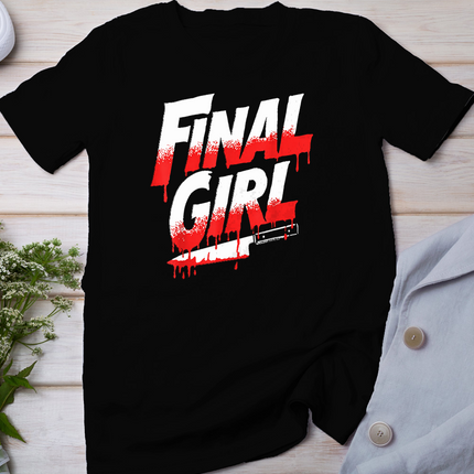 Final Girl Bloody Slasher Horror Halloween T-Shirt