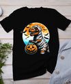 T Rex Dinosaur Mummy Pumpkin Bats Funny Retro Halloween Men T-Shirt