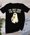 Funny I'm Just Here For The Boos Halloween Costumes Ghost T-Shirt