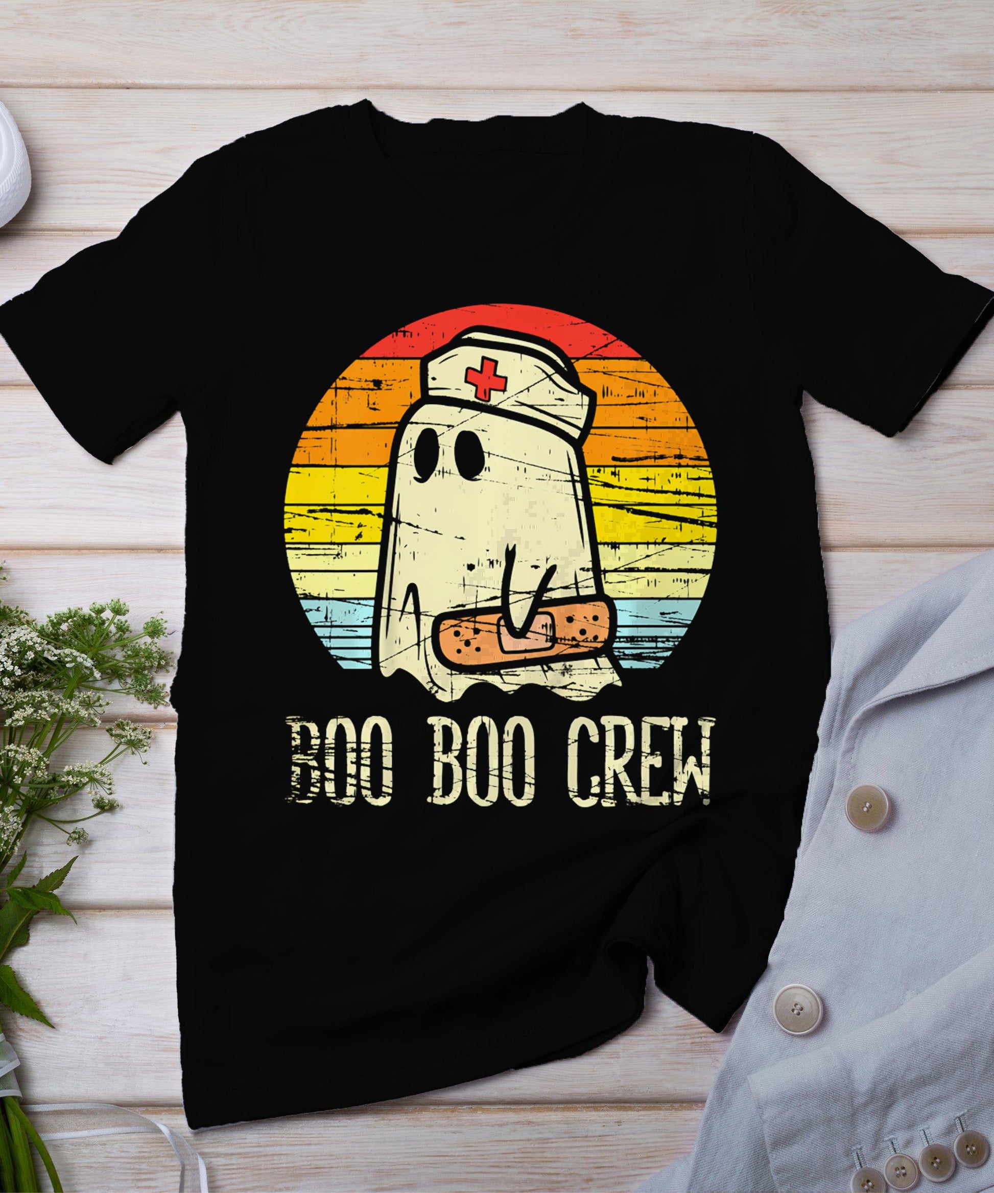 Boo Boo Crew Nurse Halloween - Nurses Rn Ghost T-Shirt