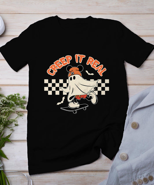 Creep It Real Spooky Ghost Mouse Men Women Halloween T-Shirt