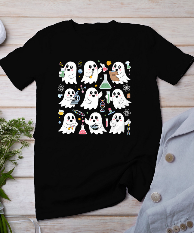 Ghost Science Teacher Chemistry Laboratory Halloween Costume T-Shirt