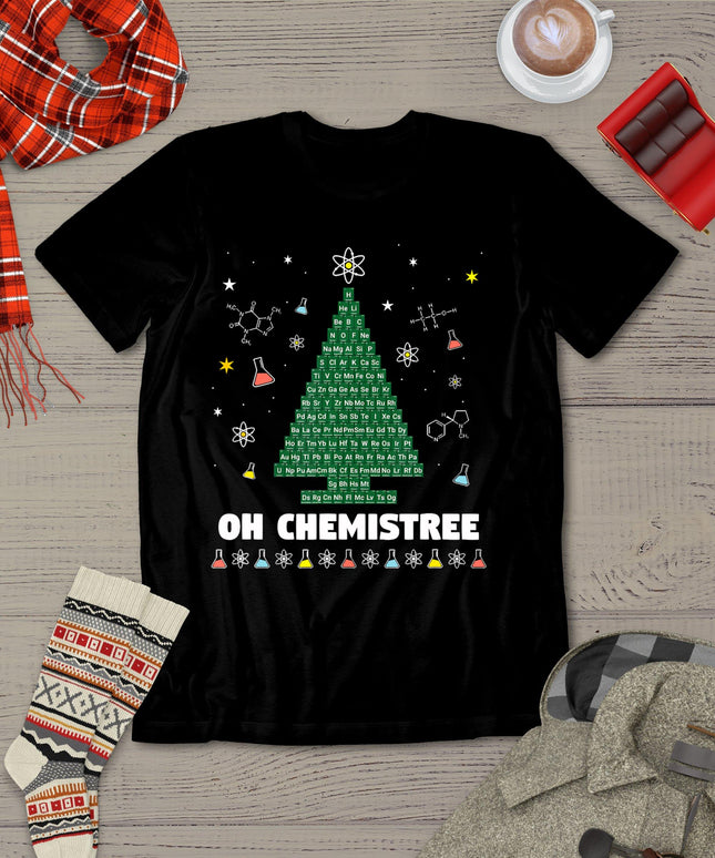 Oh Chemistree Periodic Table Chemistry Christmas Tree T-Shirt