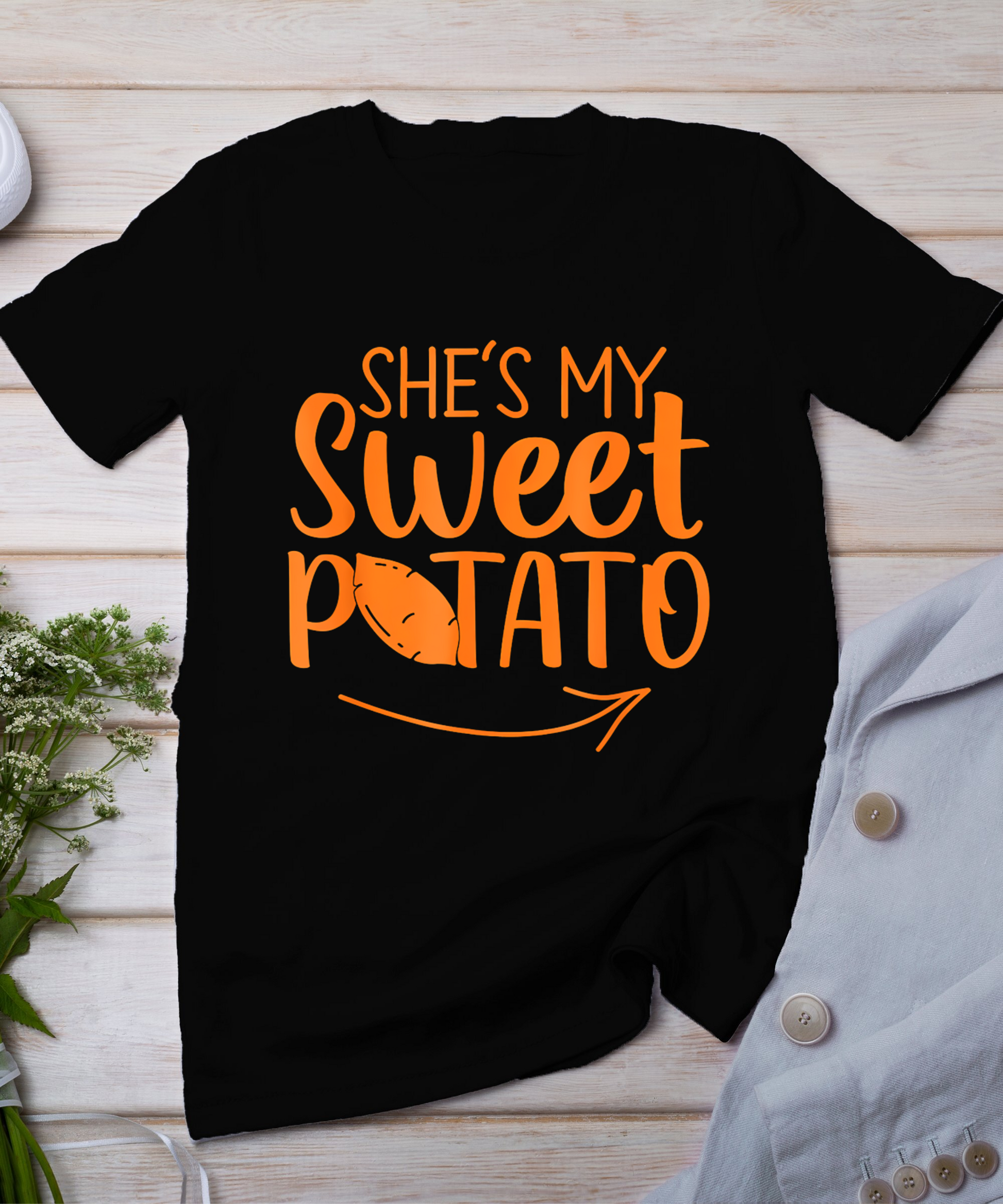 Thanksgiving Matching Couples She Is My Sweet Potato I Yam T-Shirt