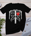 Skeleton Rib Cage Heart Xray Halloween Easy Costume T-Shirt